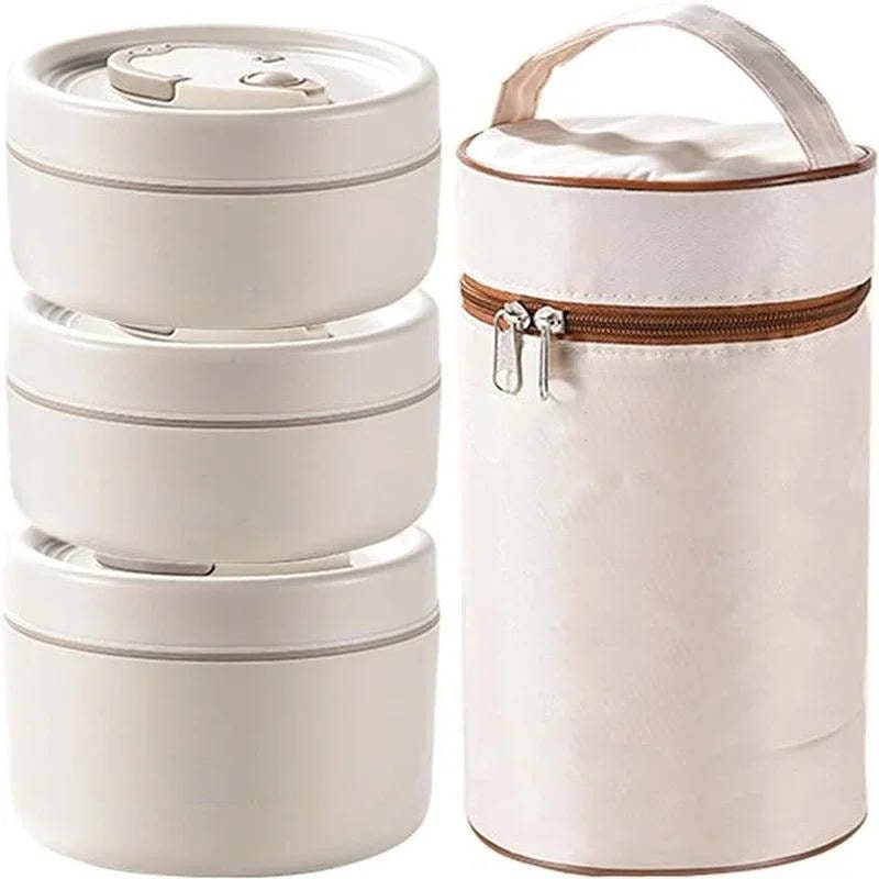 Lunch Boxes with Bento Containers Insulated Carrying Bag and Stackable Design - Image 4