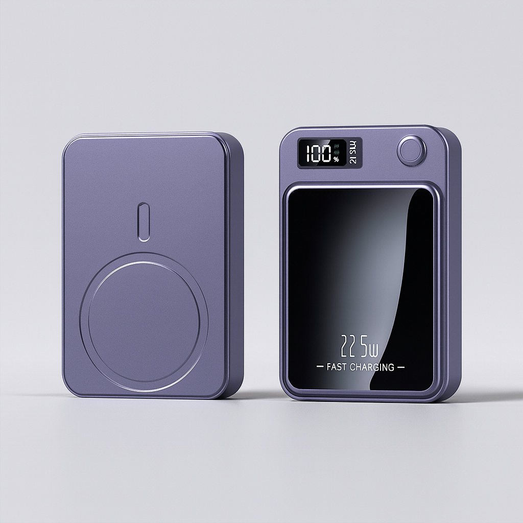 Magnetic Power Bank Portable Charger with Wireless Charging and Digital Display - Image 3