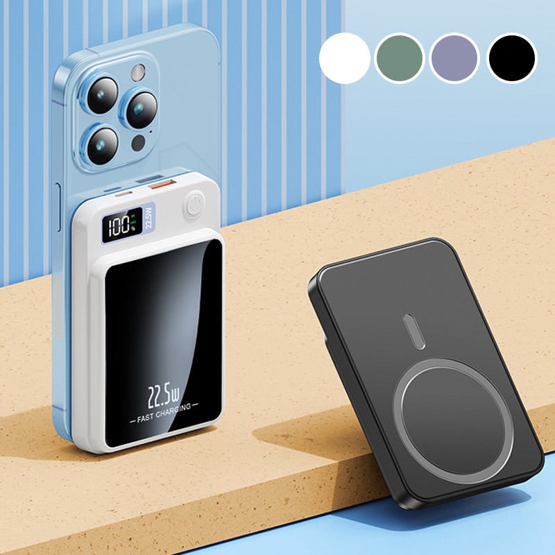 Magnetic Power Bank Portable Charger with Wireless Charging and Digital Display - Image 8