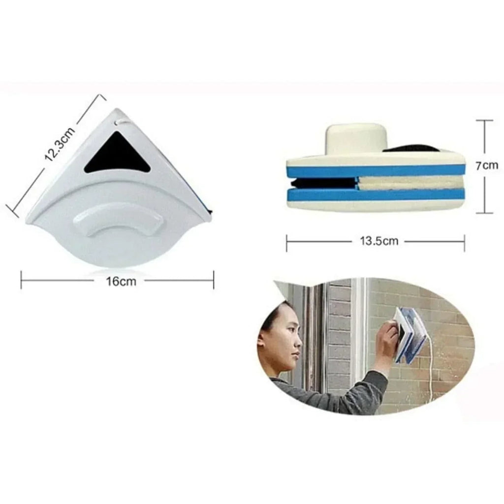 Magnetic Window Cleaner with Double-Sided Squeegee and Safety Rope - Image 7
