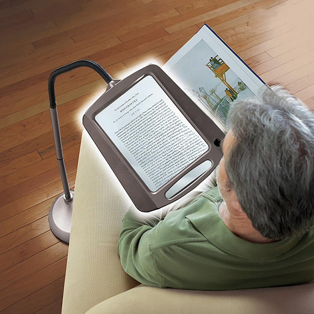 Magnifying Floor Lamp with Flexible Gooseneck and Adjustable LED Lighting for Reading - Image 3