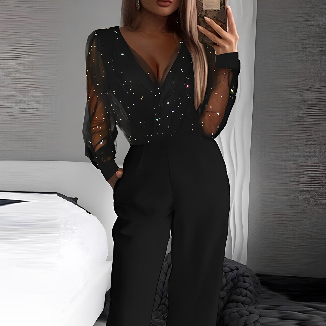 Catherina | Elegant V-Neck Women's Jumpsuit