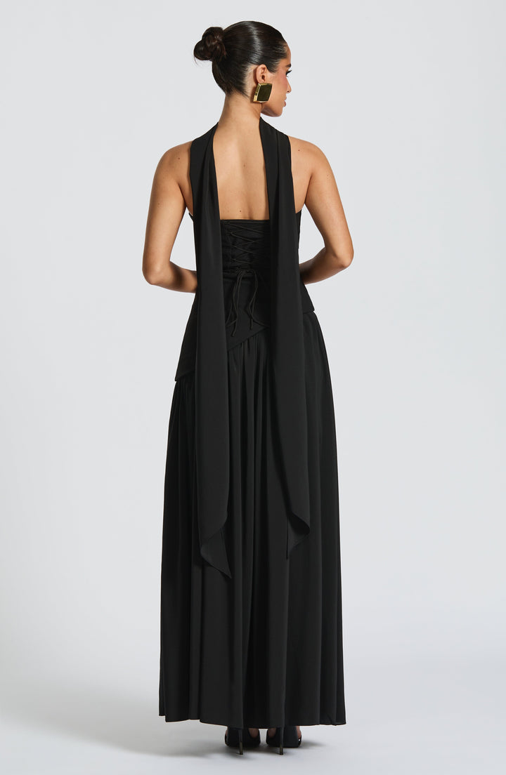 Women's Strapless Pleated Maxi Dress