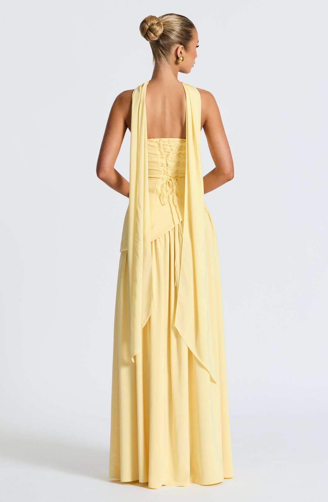 Women's Strapless Pleated Maxi Dress