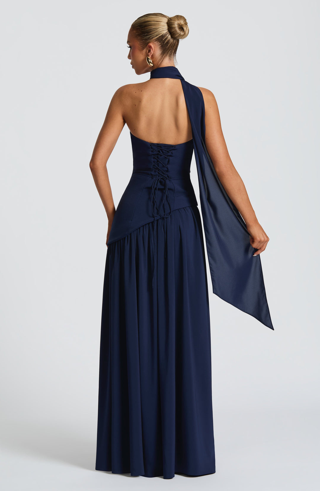 Women's Strapless Pleated Maxi Dress