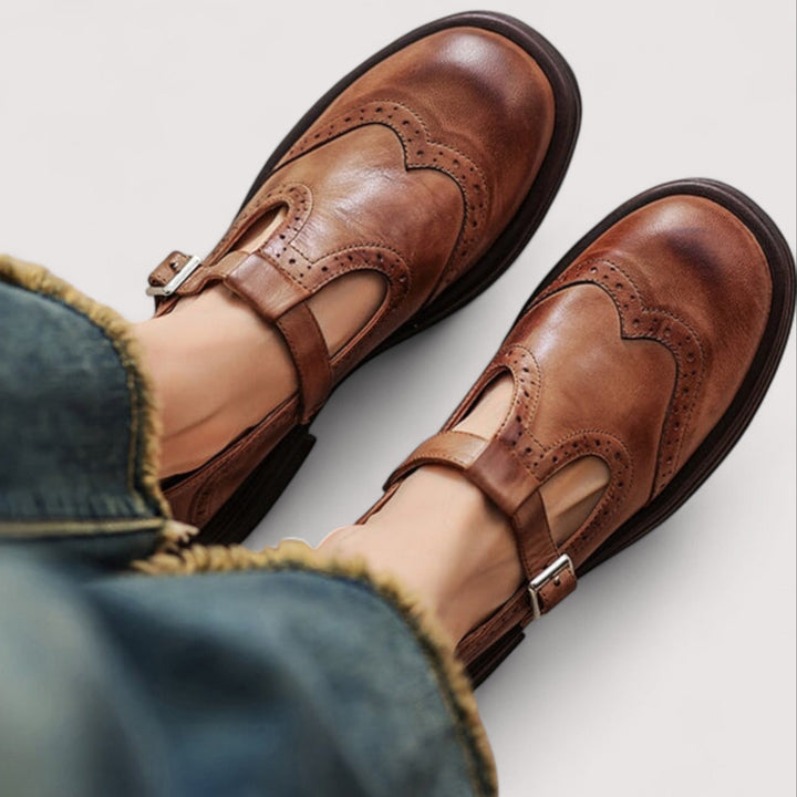 Women's Leather Mary Jane Shoes