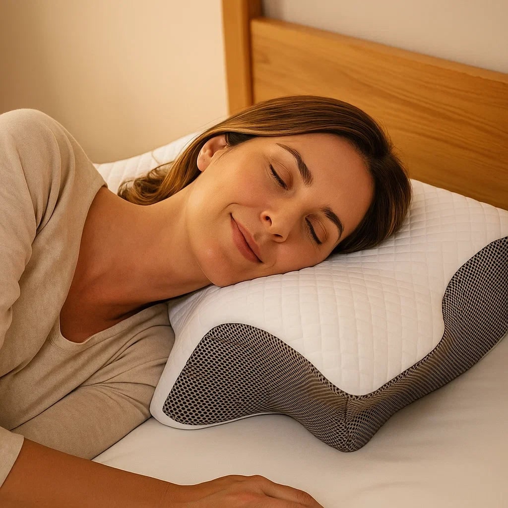 Memory Foam Cervical Pillow with Contoured Neck Support for Back and Side Sleepers - Image 3