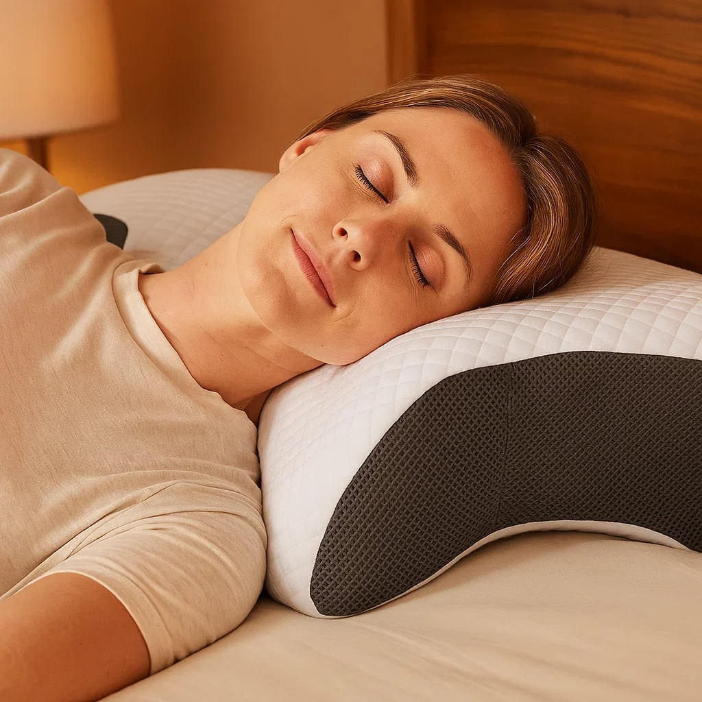 Memory Foam Cervical Pillow with Contoured Neck Support for Back and Side Sleepers - Image 4