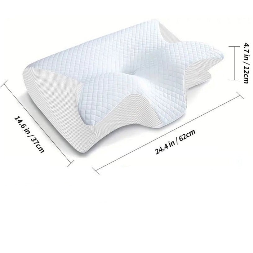 Memory Foam Cervical Pillow with Contoured Neck Support for Back and Side Sleepers - Image 7