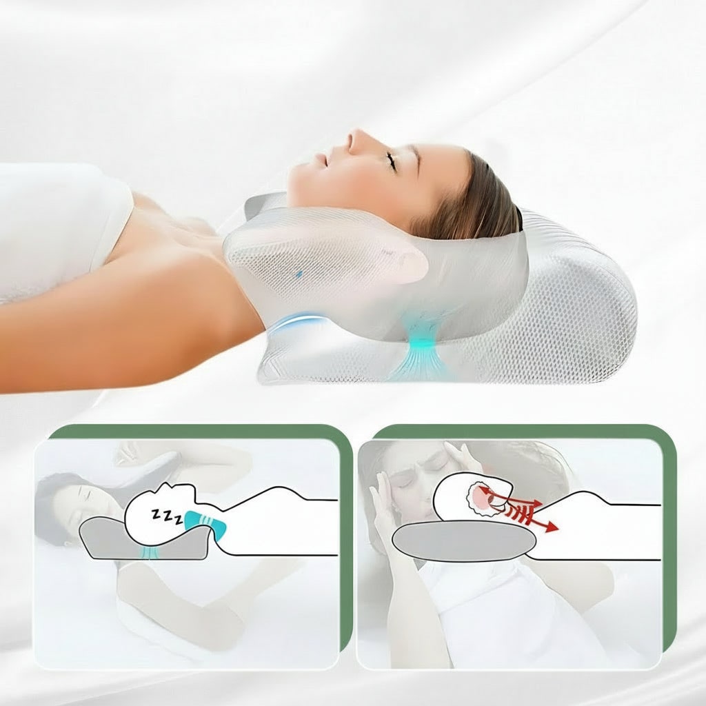 Memory Foam Cervical Pillow with Contoured Orthopedic Neck Support and Ergonomic Design - Image 2