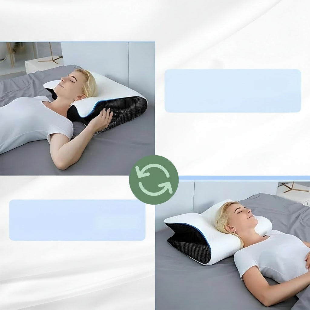 Memory Foam Cervical Pillow with Contoured Orthopedic Neck Support and Ergonomic Design - Image 3