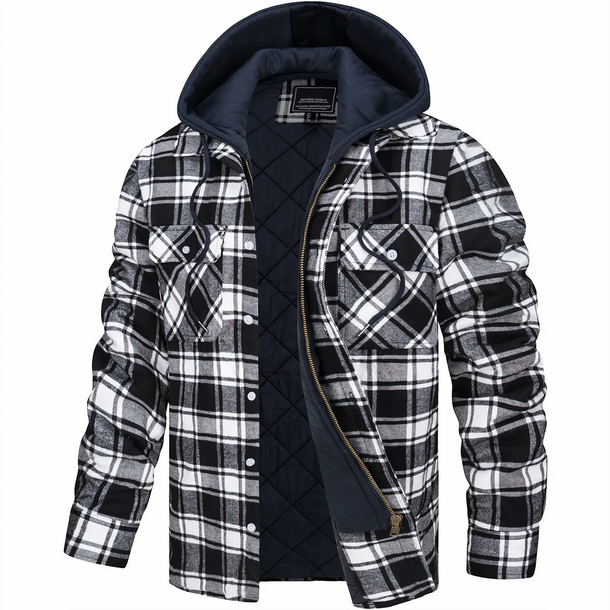 Bomber scozzese da uomo con cappuccio