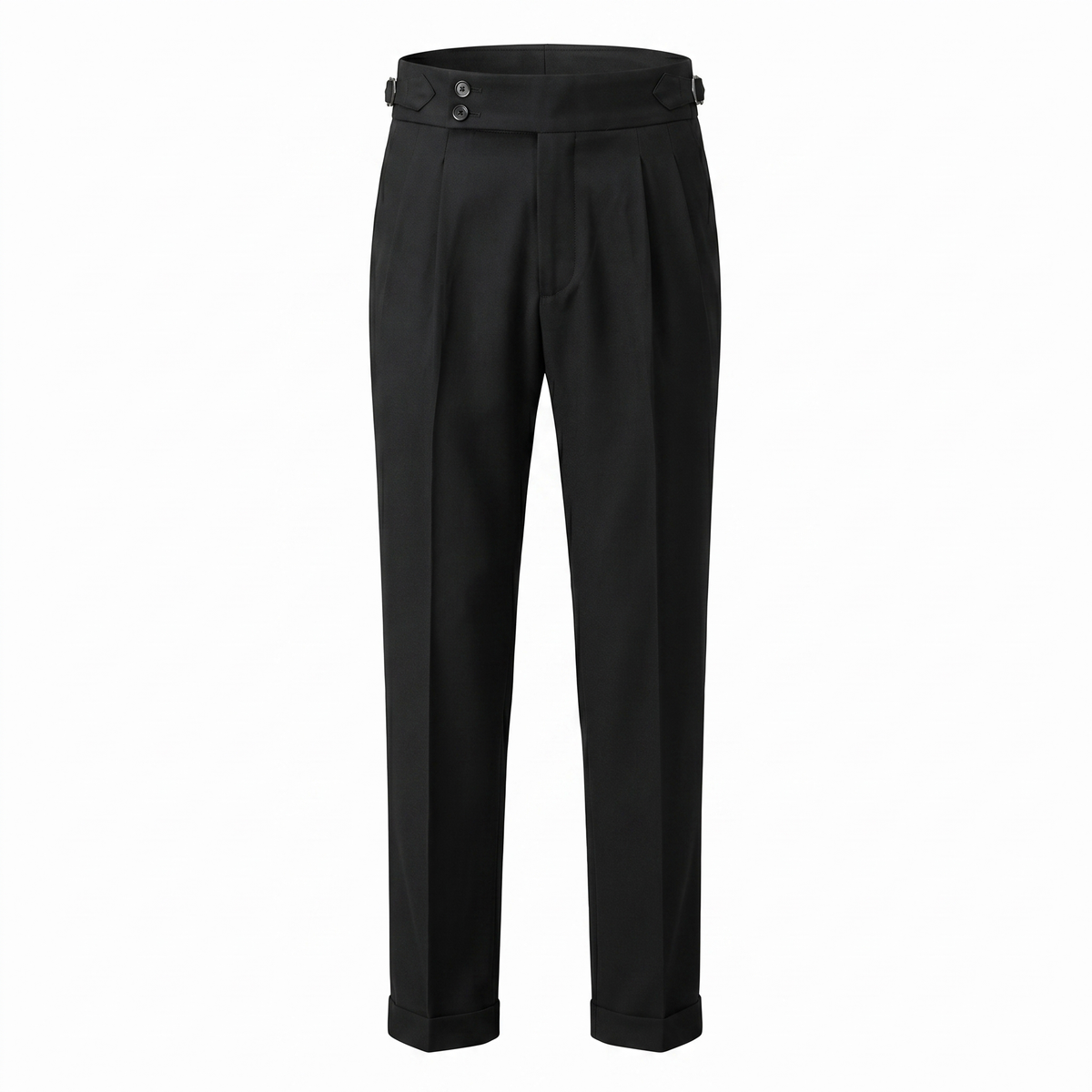 Men's High Waist Double Pleat Trousers