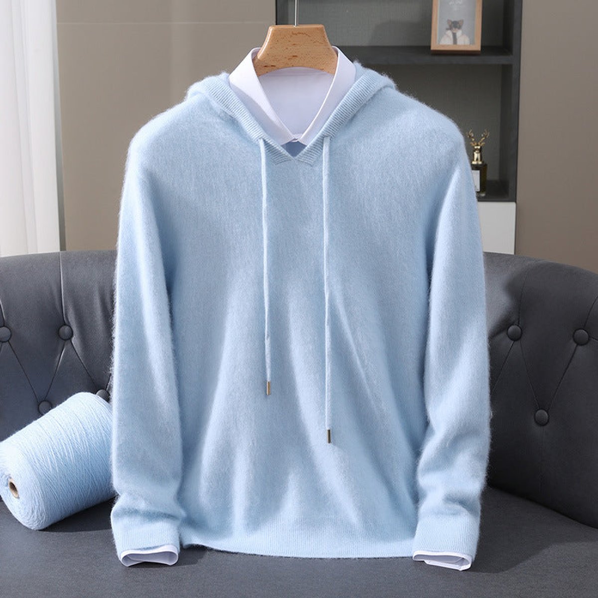 Men's Cashmere Hooded Jumper