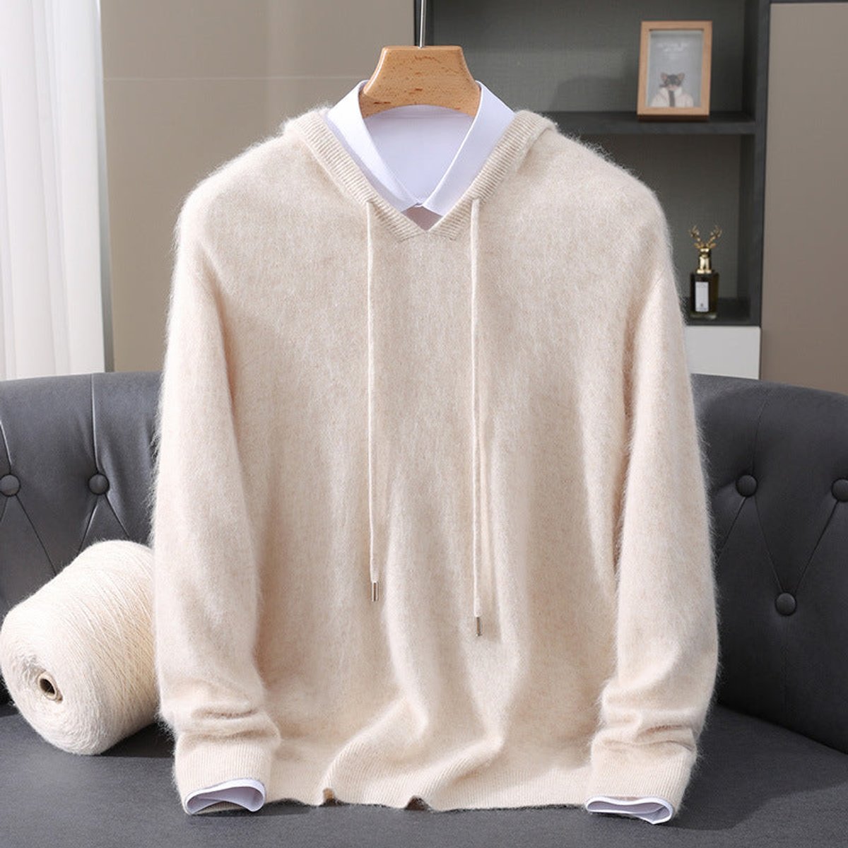 Men's Cashmere Hooded Jumper