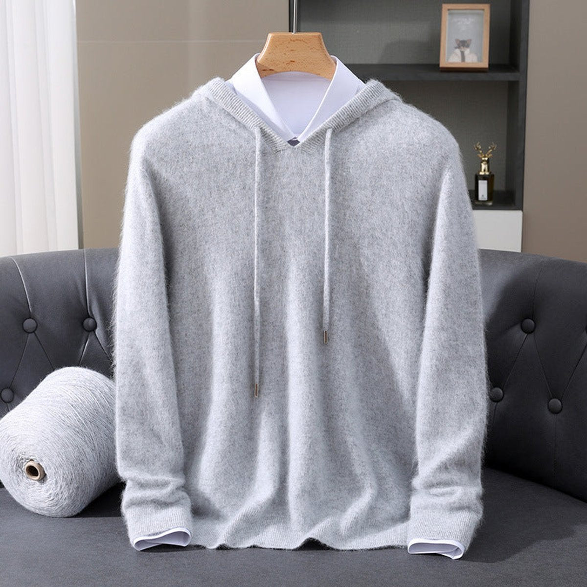 Men's Cashmere Hooded Jumper