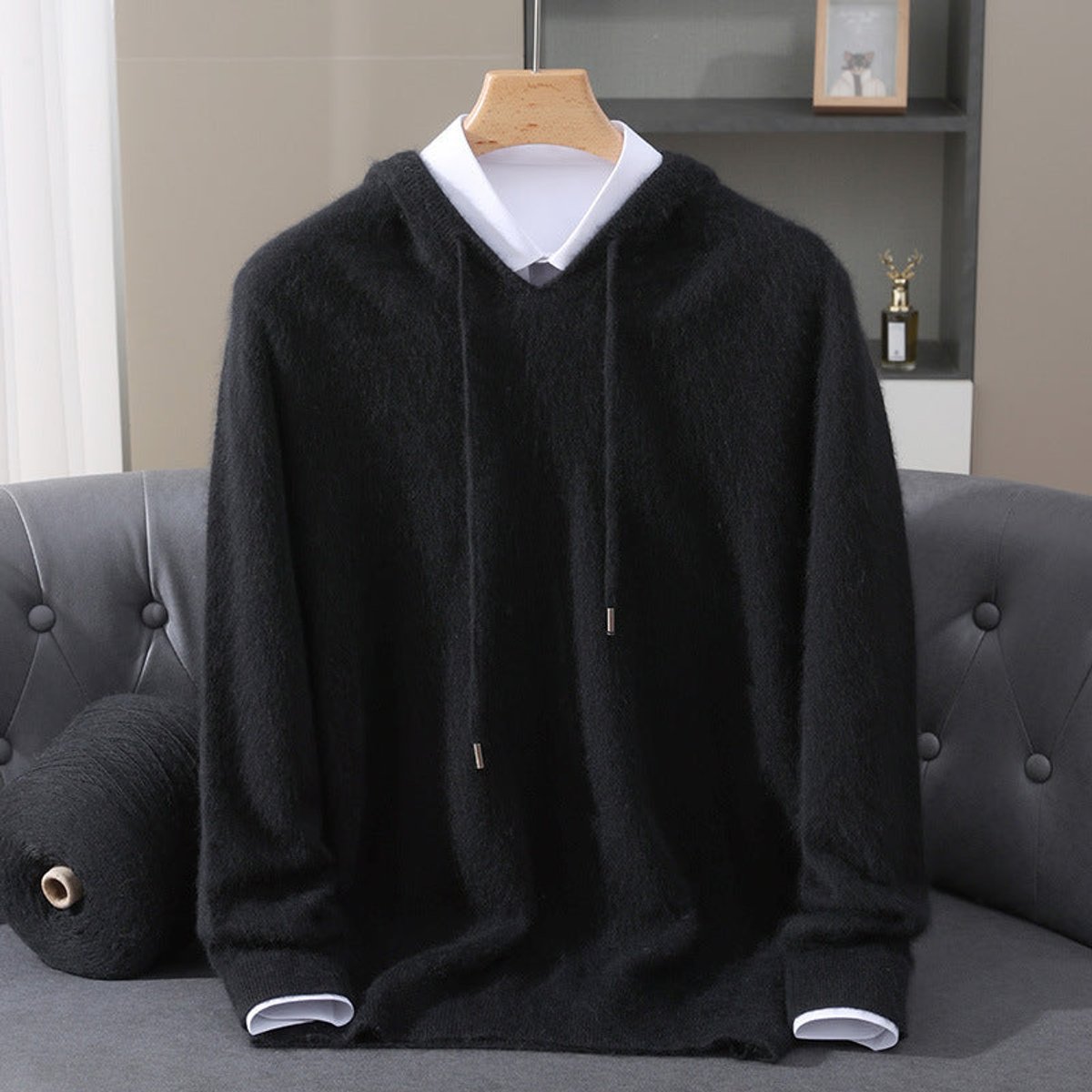 Men's Cashmere Hooded Jumper
