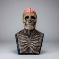 Men's Full Head Skull Mask with Skeleton Chest Bib and Creepy Anatomical Details for Halloween Costume - Image 1