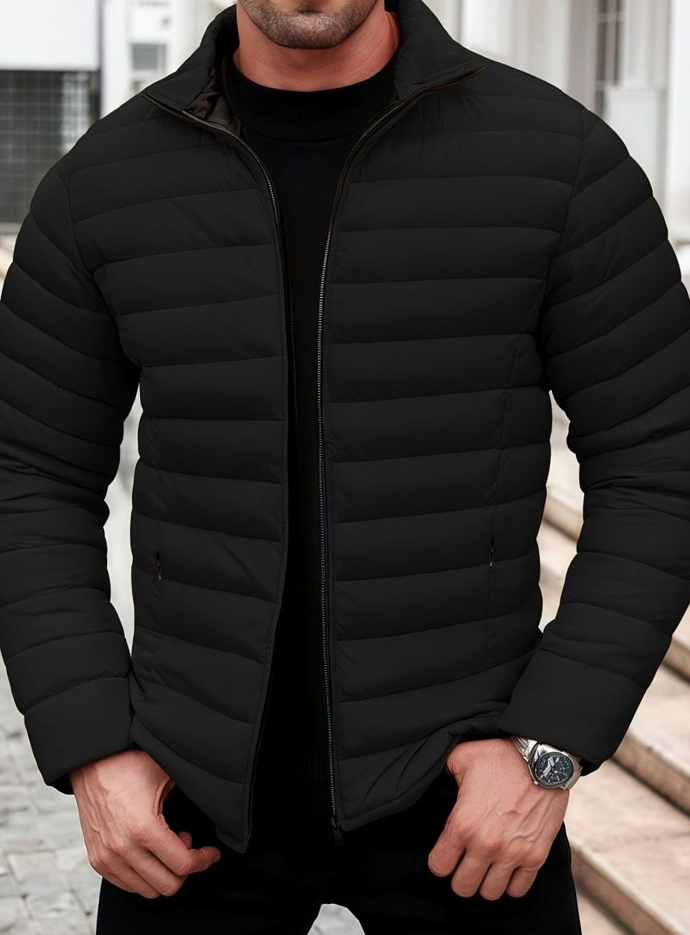 Chaqueta acolchada ligera de hombre