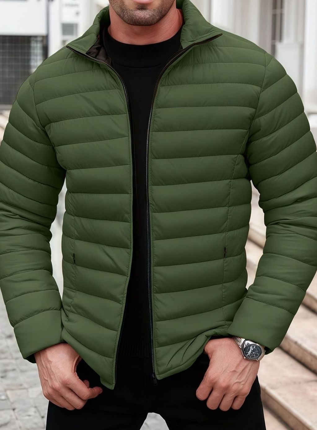 Chaqueta acolchada ligera de hombre