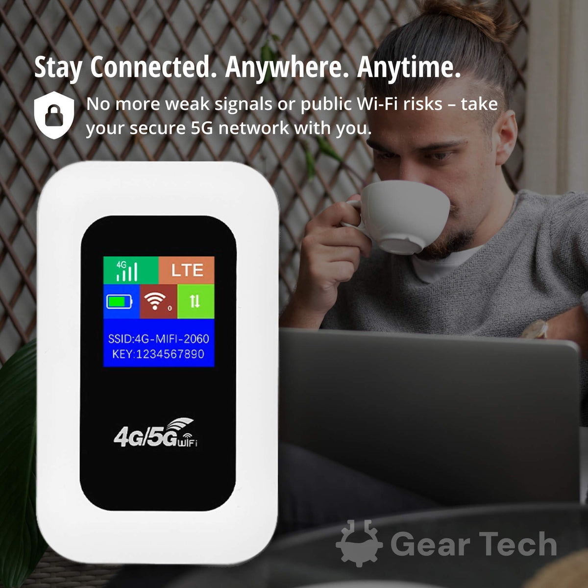 Mobile Hotspot with Portable WIFI 4g Lte Connectivity and Color Lcd Display for Travel - Image 2