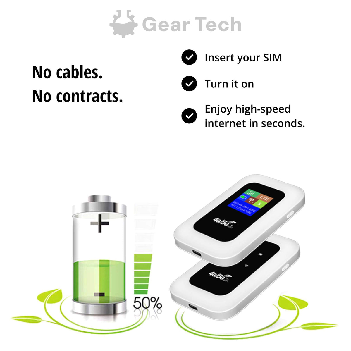 Mobile Hotspot with Portable WIFI 4g Lte Connectivity and Color Lcd Display for Travel - Image 9