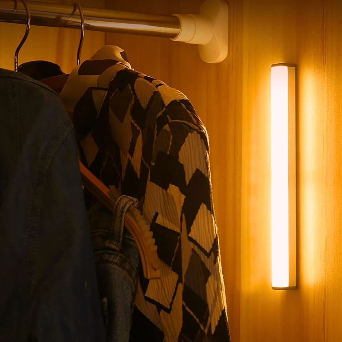 Motion Sensor Light Bulb with Wireless LED Bar for Indoor Closet and Bedroom Lighting - Image 3