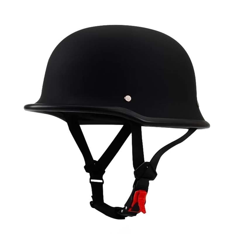 Motorcycle Half Helmet Open Face German Style with Quick Release Buckle and Adjustable Chin Strap - Image 10