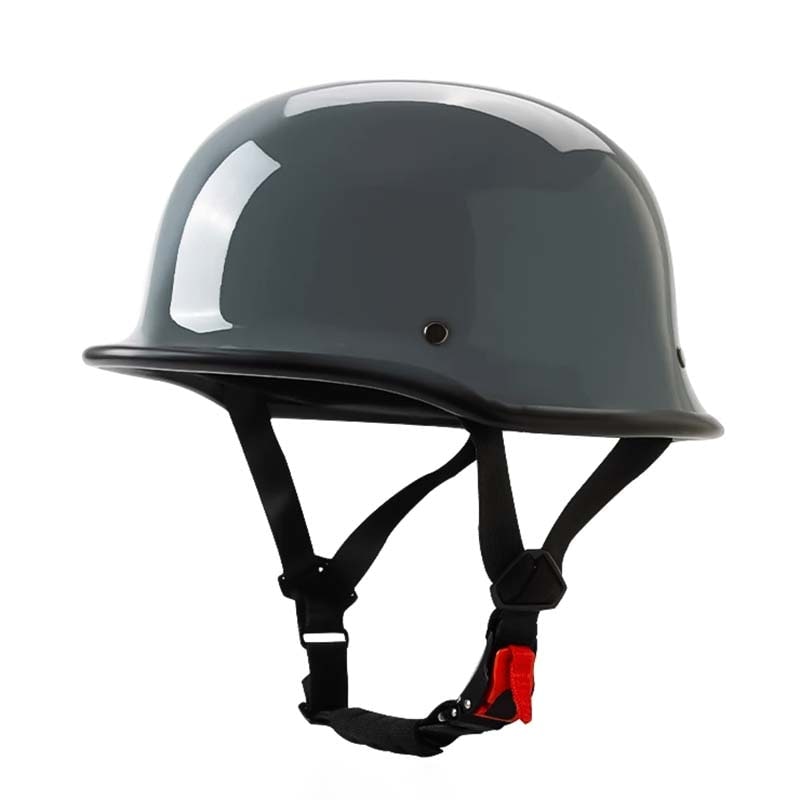 Motorcycle Half Helmet Open Face German Style with Quick Release Buckle and Adjustable Chin Strap - Image 11
