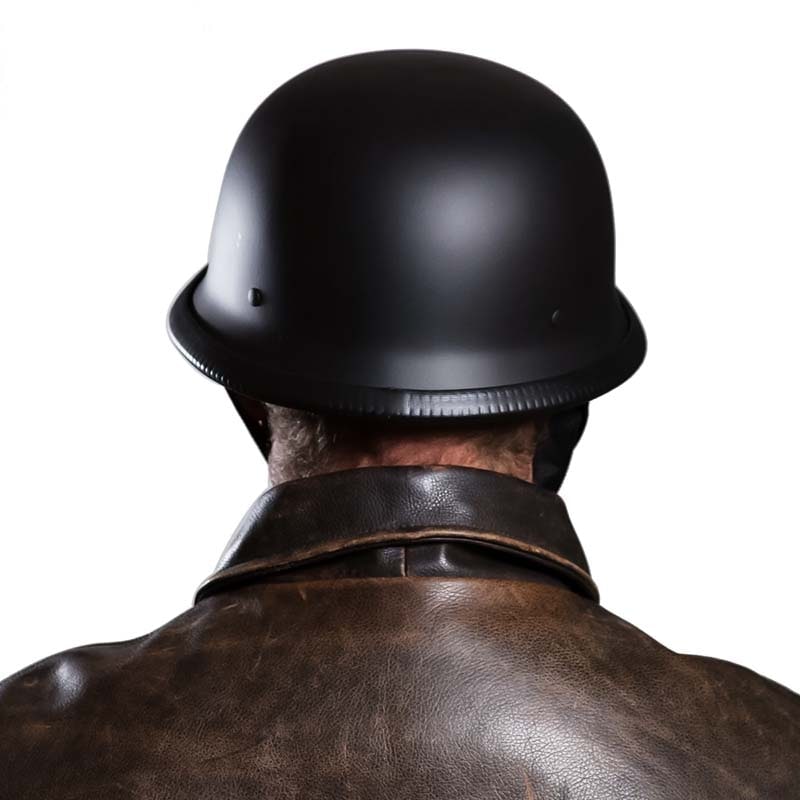 Motorcycle Half Helmet Open Face German Style with Quick Release Buckle and Adjustable Chin Strap - Image 4
