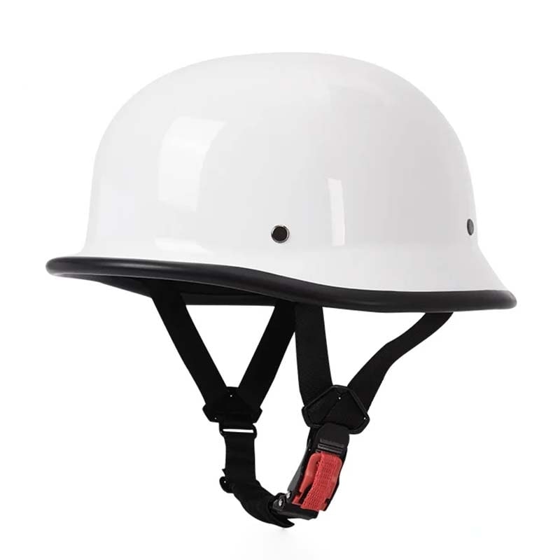 Motorcycle Half Helmet Open Face German Style with Quick Release Buckle and Adjustable Chin Strap - Image 7