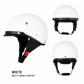 Motorcycle Half Helmet Retro Style with Quick Release Visor and Padded Interior - Image 2