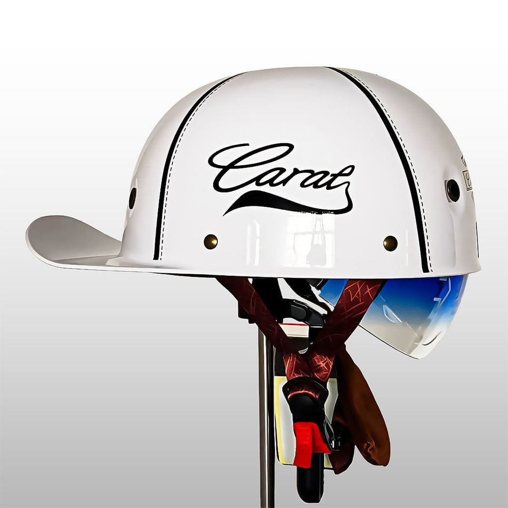 Motorcycle Half Helmet Retro Style with Quick Release Visor and Padded Interior - Image 8