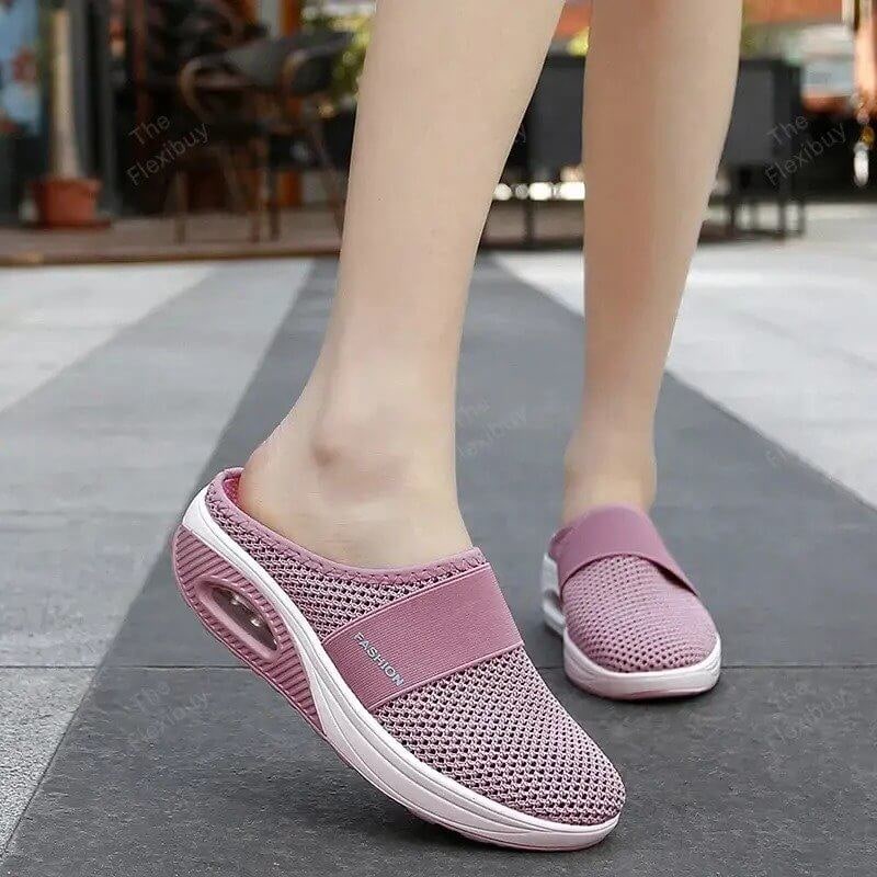 Mule Sneakers with Air Cushion Slip-On Platform and White Midsole - Image 4