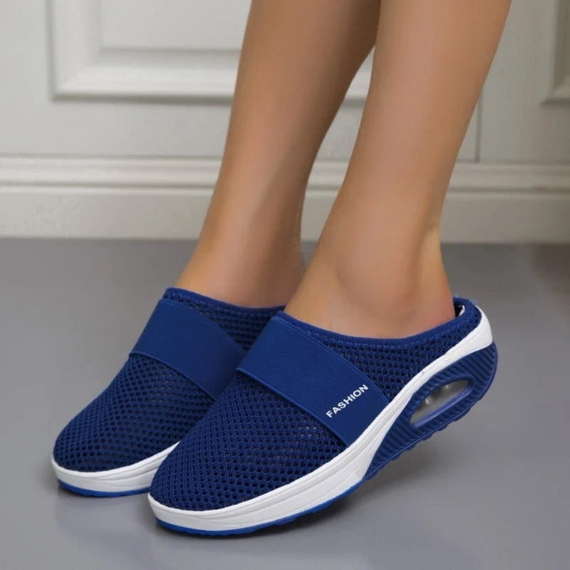 Mule Sneakers with Air Cushion Slip-On Platform and White Midsole - Image 5
