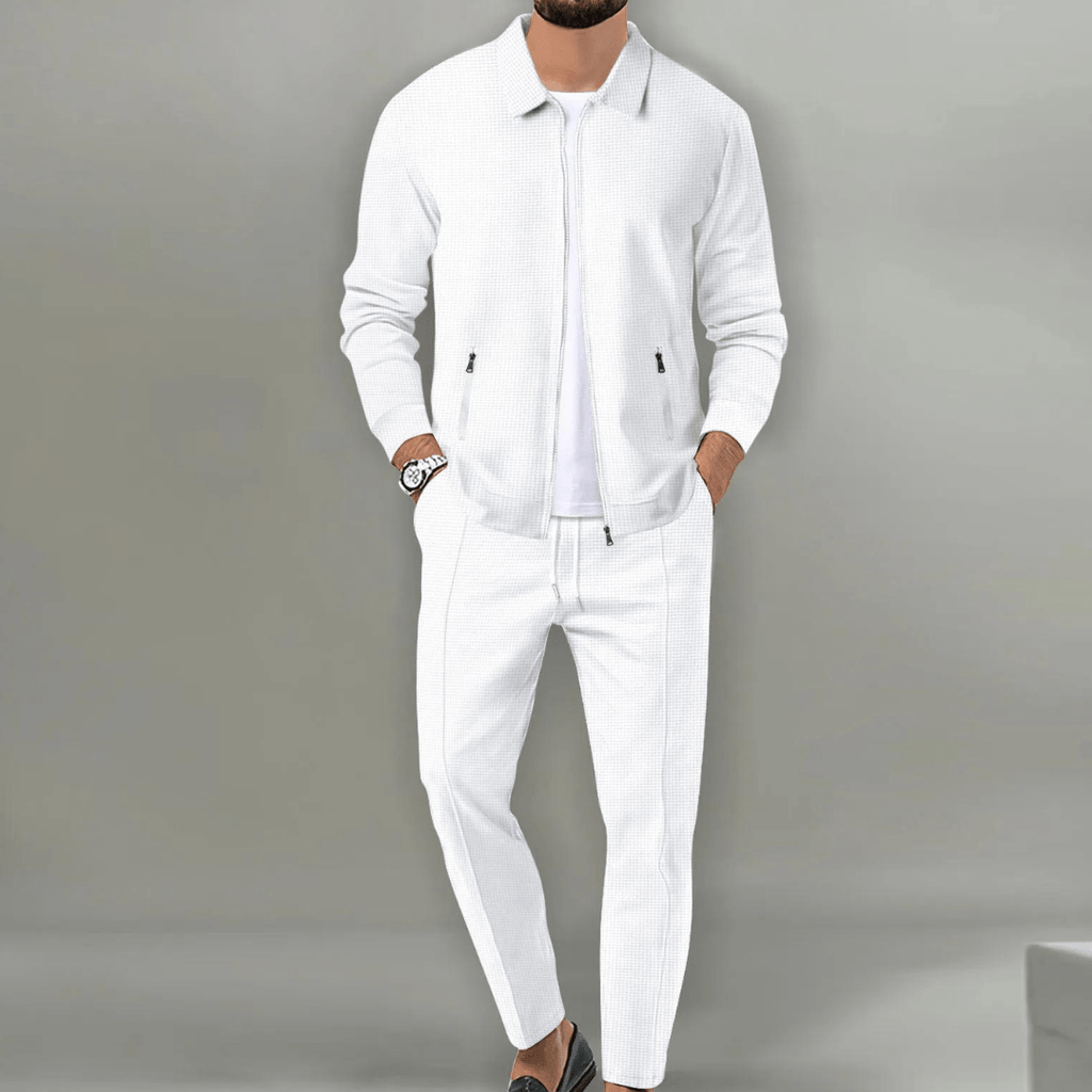 Men's Tracksuit Set with Zip-Up Jacket
