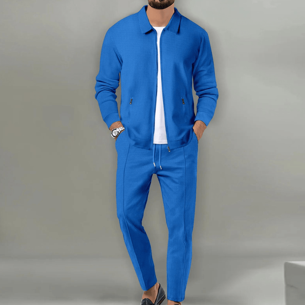 Men's Tracksuit Set with Zip-Up Jacket