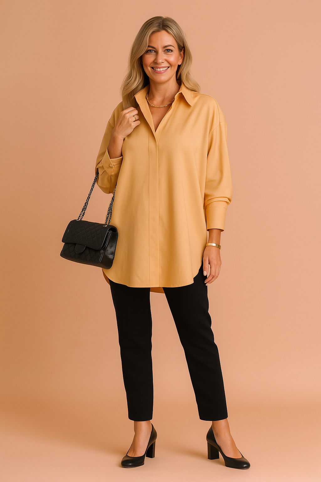 Aurelle | Elegant Women's Oversized Collared Blouse