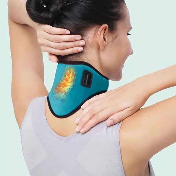 Neck Heating Pad with Adjustable Heat Settings and Fleece Wrap for Tension Relief - Image 1