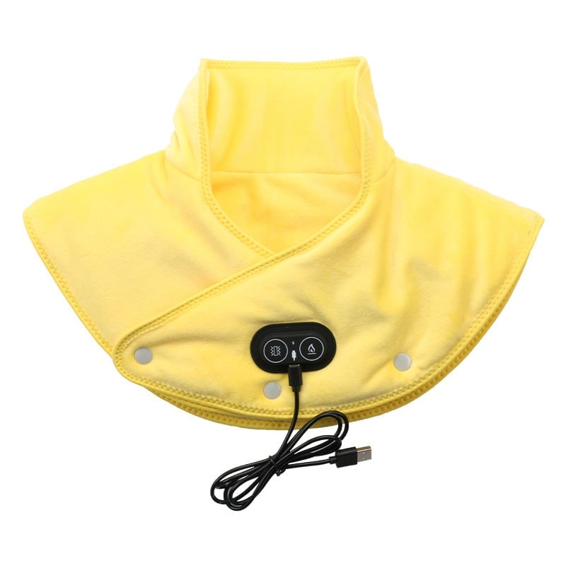 Neck Heating Pad with Vibration Massage Electric Shoulder Wrap and Plush Fleece - Image 3