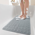 Non Slip Bath Mat with Suction Cups and Basketweave Drainage - Image 1