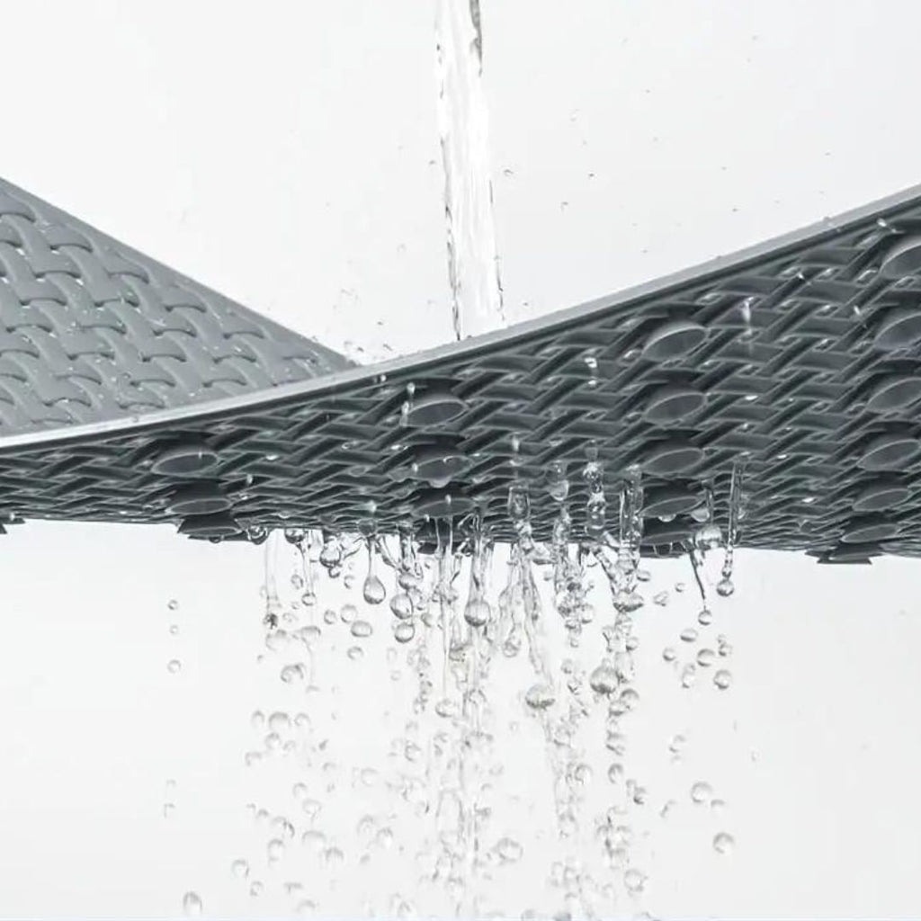 Non Slip Bath Mat with Suction Cups and Basketweave Drainage - Image 2