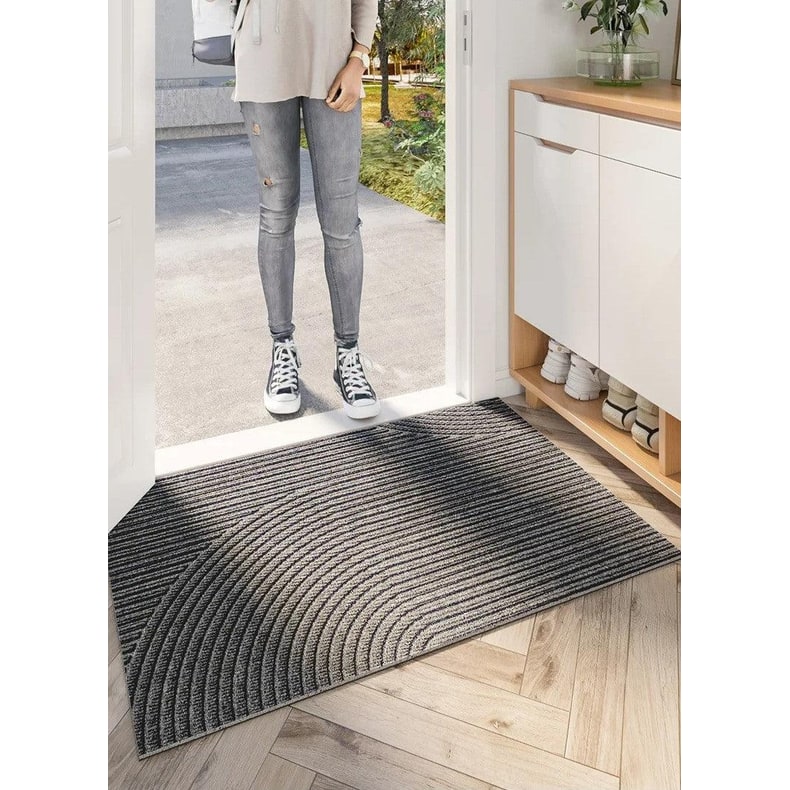 Non-Slip Doormat with Ribbed Texture for Front Door and Outdoor Entryways - Image 7