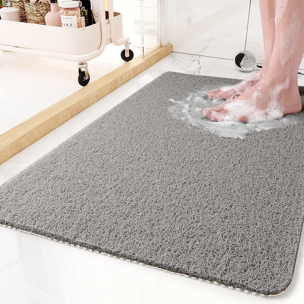 Non-Slip Loofah Bath Mat with Drainage and Textured Surface - Image 2