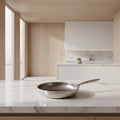 Nonstick Frying Pan with Hammered Stainless Steel and Induction Compatible Base - Image 1