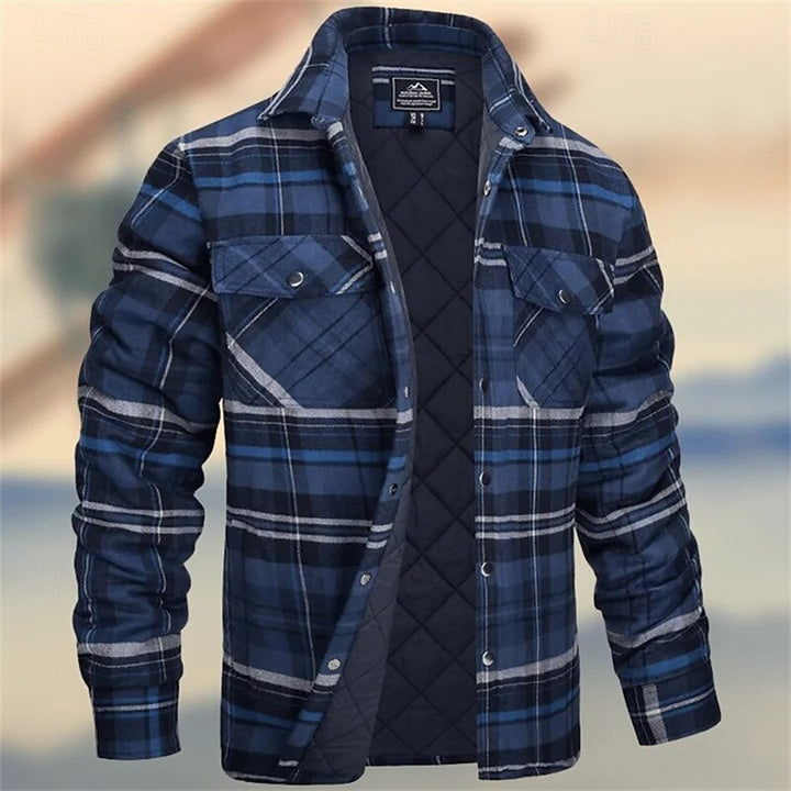 Men's Insulated Plaid Shirt Jacket
