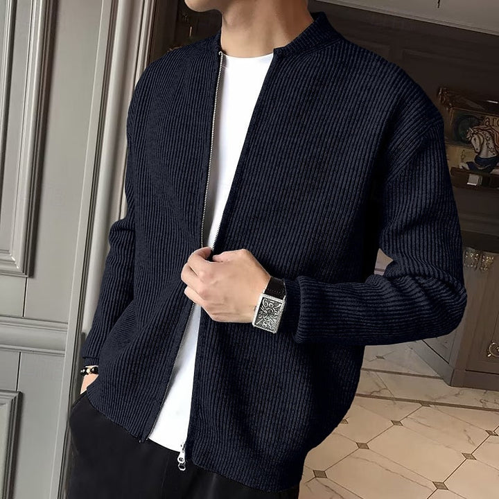 Men's Ribbed Zip Cardigan