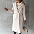 Manteau ajusté croisé pour femme