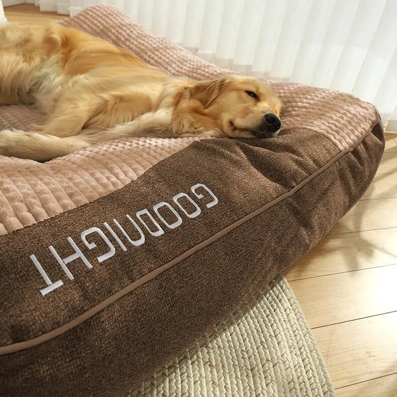 Orthopedic Dog Bed with Raised Bolster Plush Waffle Top and Machine Washable Cover - Image 6