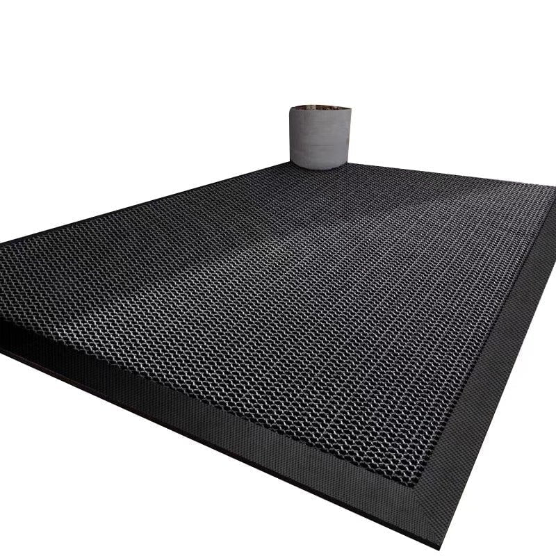 Outdoor Doormat with Heavy Duty Rubber Border and Non-Slip Coiled PVC Loop Surface - Image 3